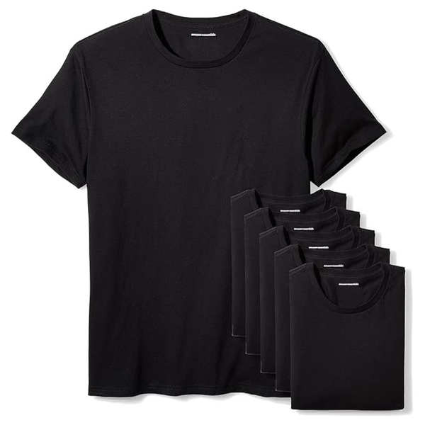 6-Pack Amazon Essentials Men's Crew Neck T-Shirts