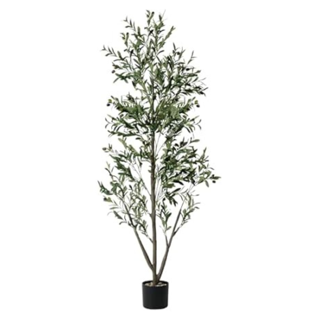 6ft Olive Trees Artificial Indoor Tall Faux Olive Tree
