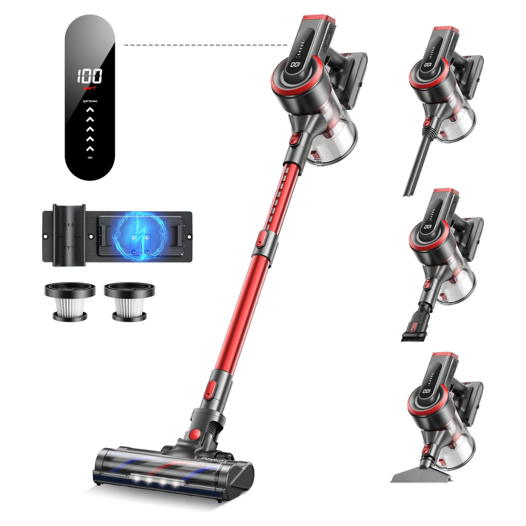 Powerffy 450W 40KPA Suction Cordless Stick Vacuum Cleaner