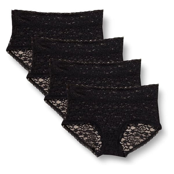 4-Pack Amazon Essentials Women's Lace Stretch Hipster Underwear