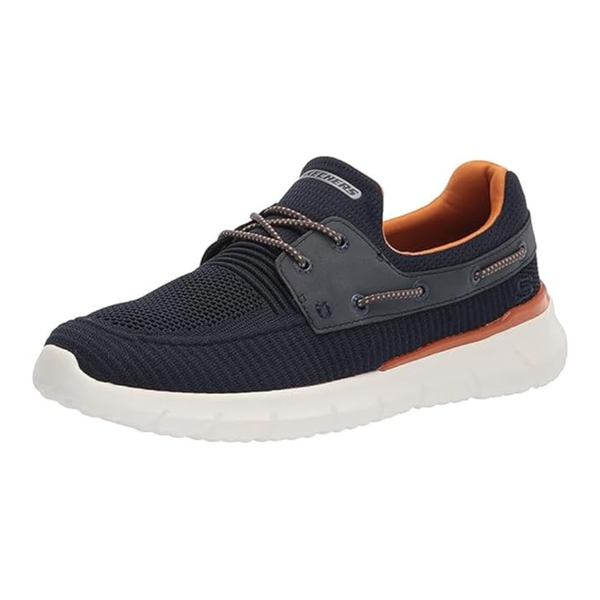 Skechers Men's Del Retto-Clean Knitted Bungee Slip On Shoes