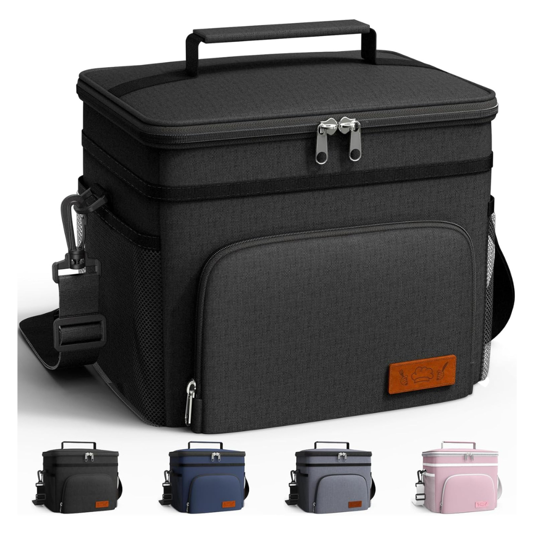 Hotor 9L Insulated Leak-Proof Lunch Box Cooler Bag with 4 Pockets