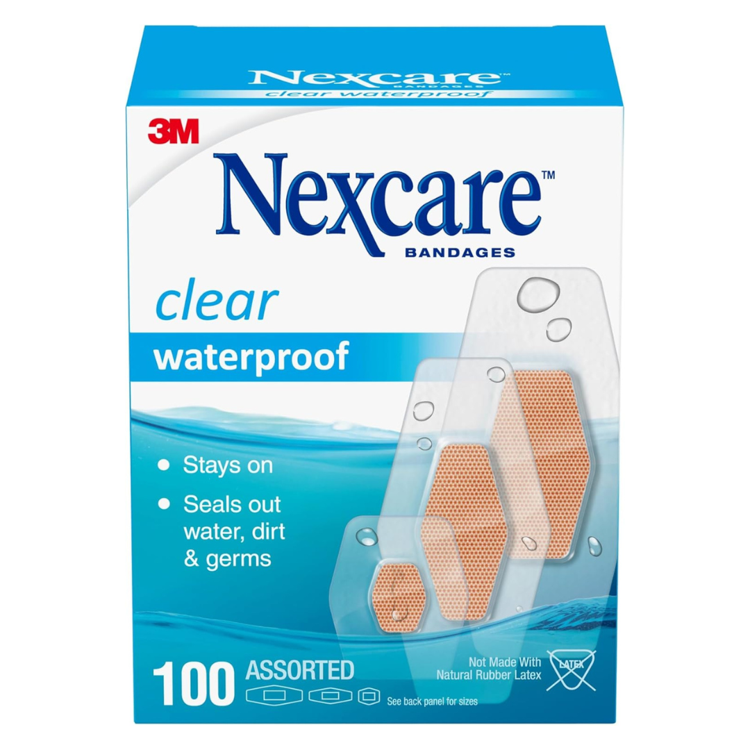 100-Count Nexcare Waterproof Clear Bandages