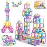 44-Piece Rurvale Magnetic Tiles Building Blocks STEM Montessori Toy