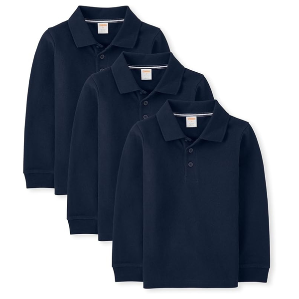 3-Pack Gymboree Boys And Toddler Long Sleeve Polo Shirt