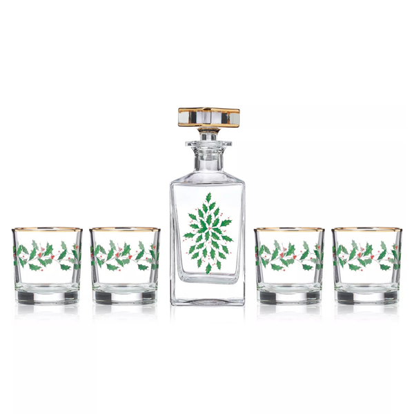 Lenox Holiday 5 Piece Whiskey Set