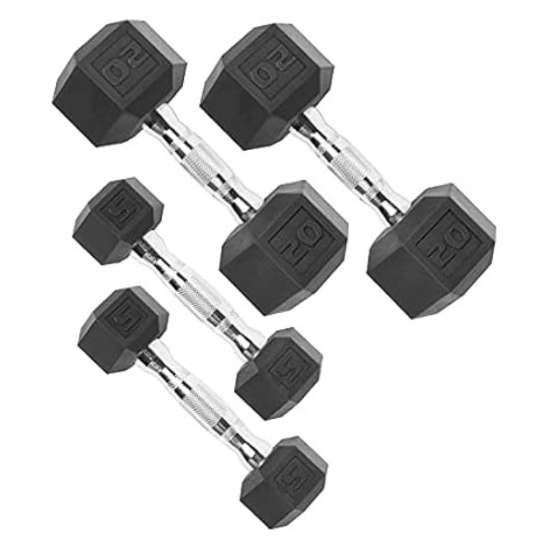 50-Lb CAP Barbell Coated Dumbbell Weight Set