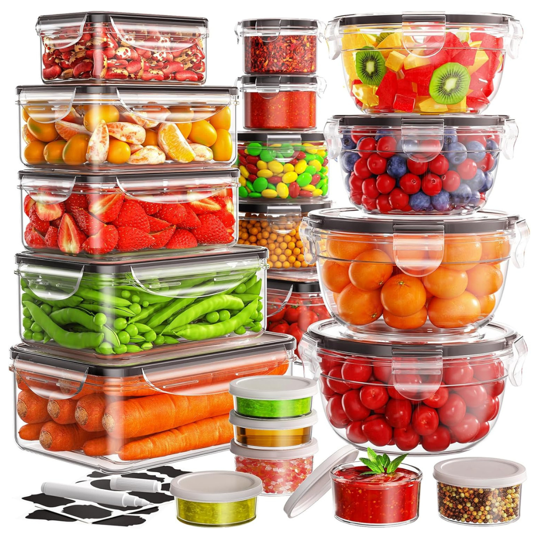 40 Piece Food Storage Containers With Airtight Lids