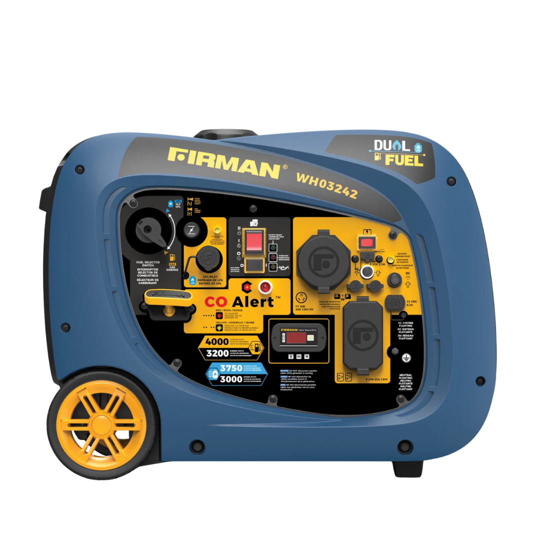 Firman 3200/4000W 30A Electric Start Dual Fuel Inverter Generator [Certified Refurb]