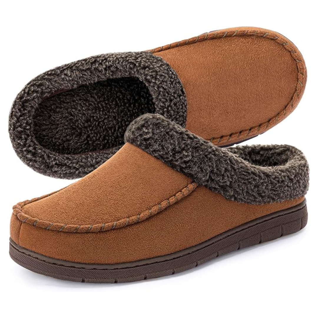 Men's Warm Fuzzy Moccasin Clog Slipper