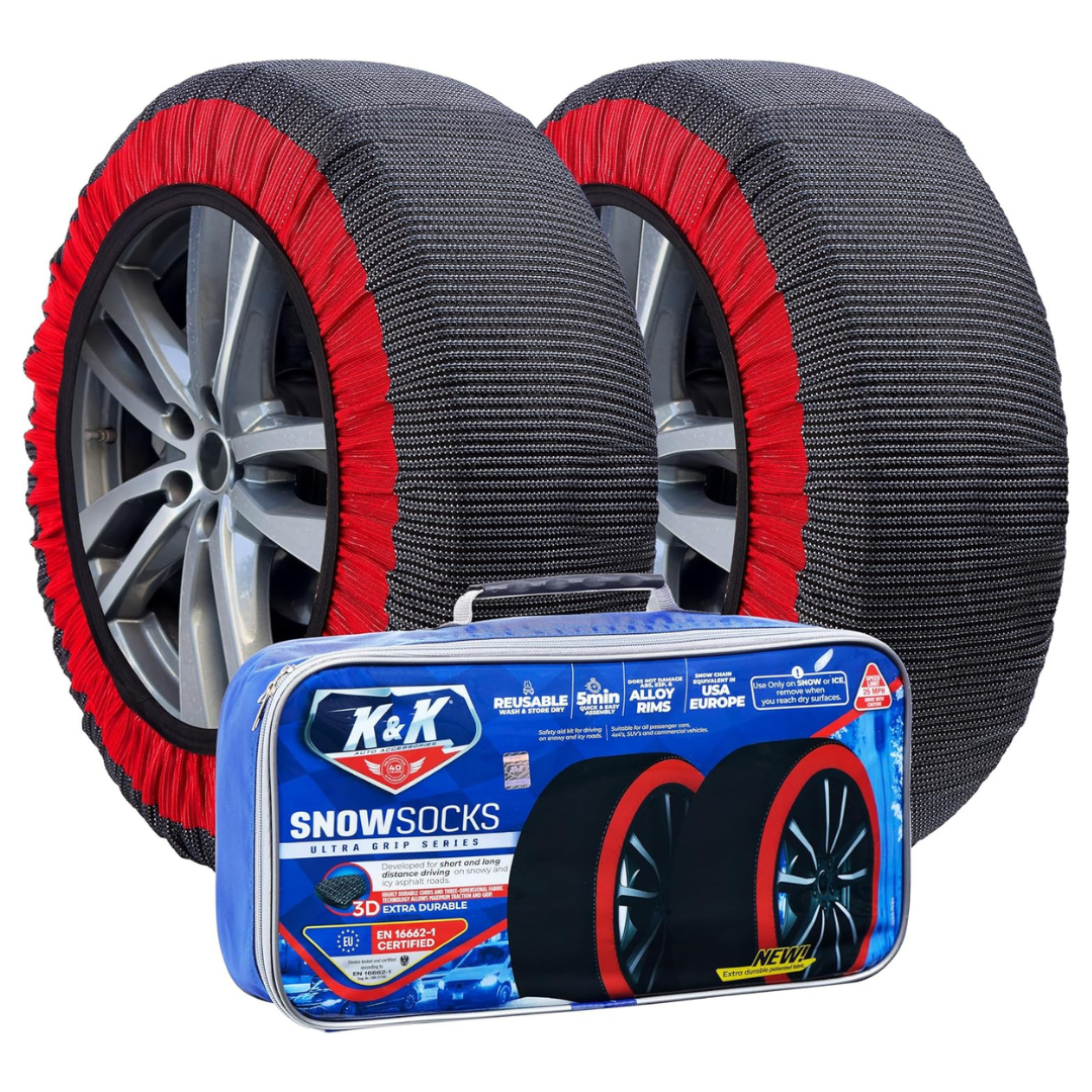 K&K Ultimate Grip Automotive Snow Socks For Tires