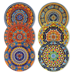 6-Piece Vancasso Bohemian 10.5" Ceramic Dinner Plates Set