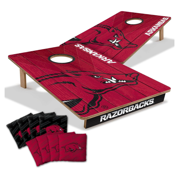 2' x 3' NCAA Arkansas Razorbacks Wood Cornhole Game With Logo Bags