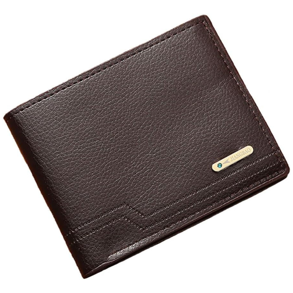Bifold Minimalist Slim Wallet With Coin Purse, Zipper