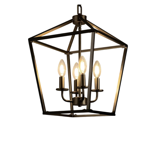 4-Light Modern Adjustable Height Chandelier Light Fixture