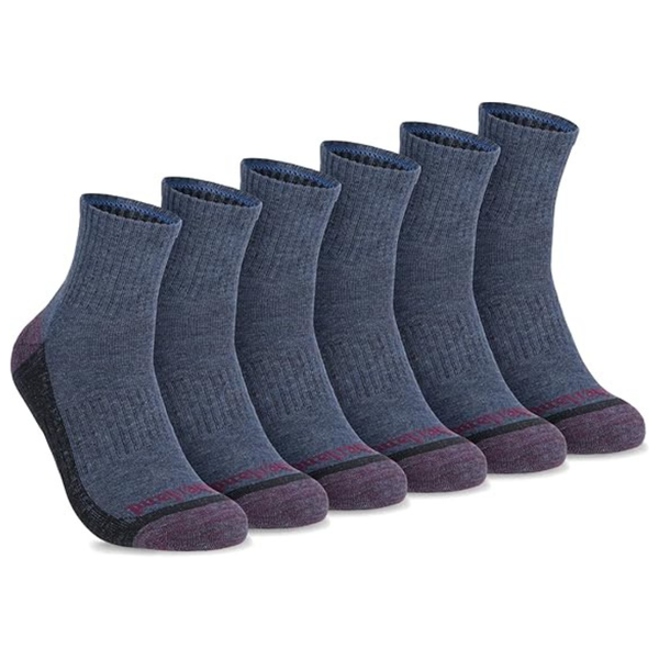 6-Pack Timberland Men's Arch Support Padded Cushion Socks