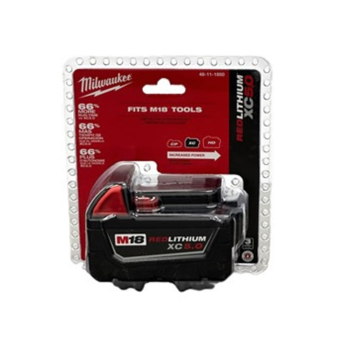 2-Pack Milwaukee 48-11-1850 M18 Redlithium 5.0Ah Battery