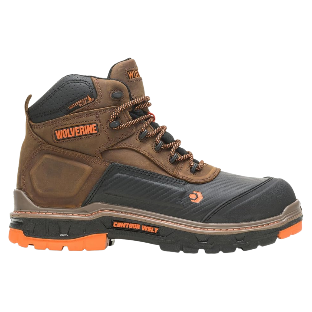 Wolverine Men's Overpass 6" Mid Composite Toe Waterproof Work Boot