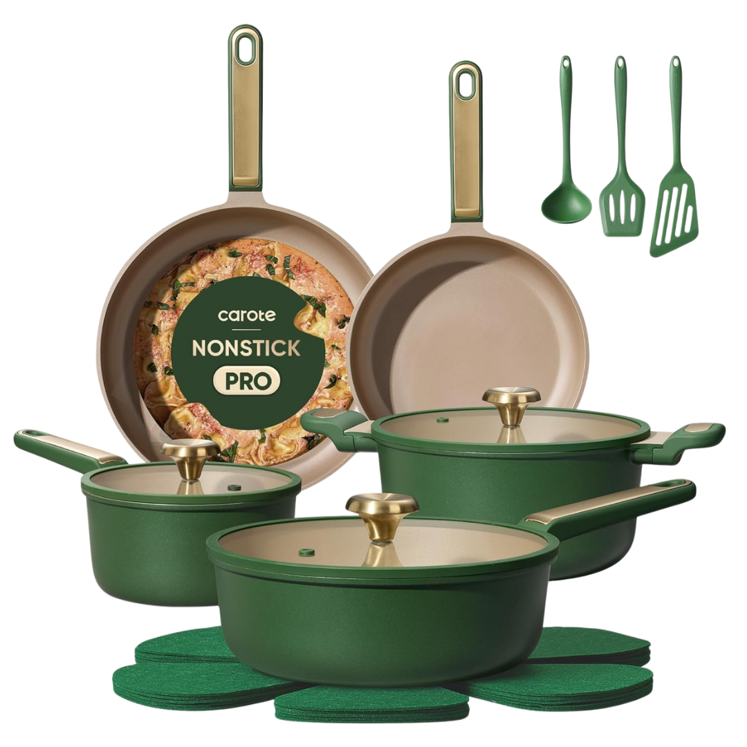 16-Piece Carote Non Stick Induction Cookware Set