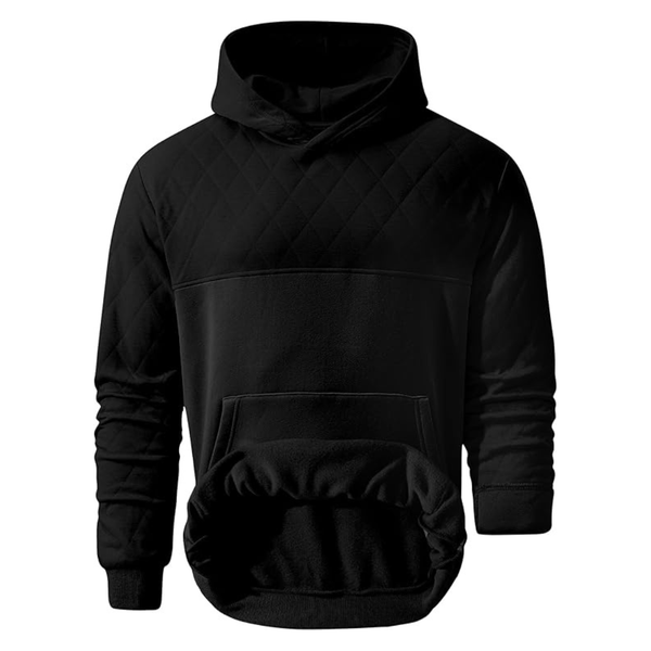 Men's Cotton Fleece Long Sleeve Hooded Pullover Sweater