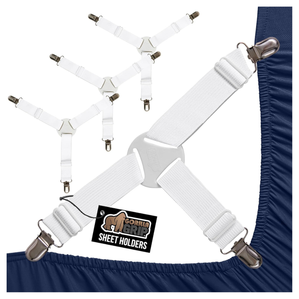 4-Pack Gorilla Grip Bed Sheet Straps