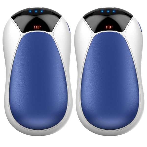 2-Pack 8000mAh JIJ Rechargeable Hand Warmers (2 Colors)