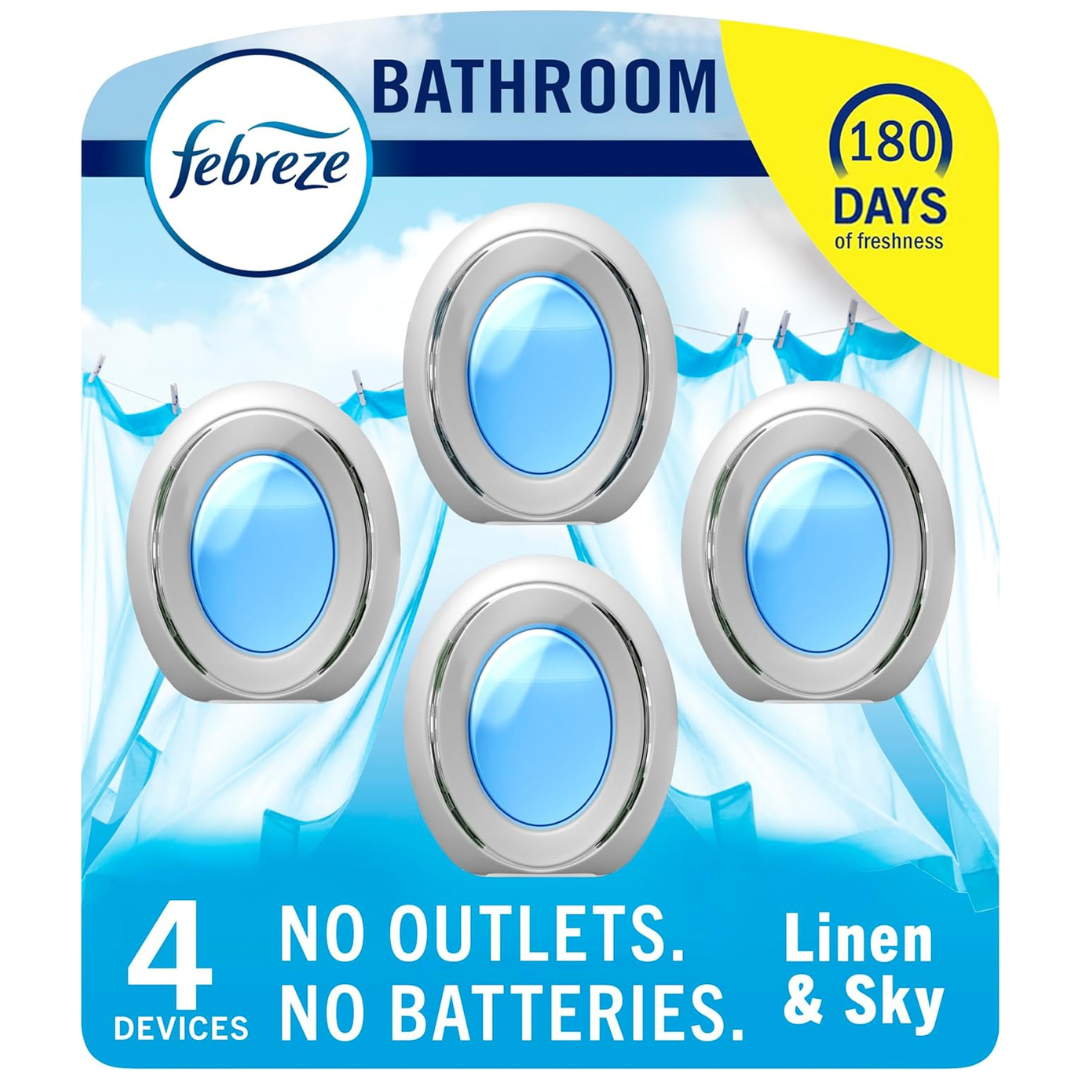4-Pack Febreze Small Spaces Plug In Air Fresheners (Linen & Sky)