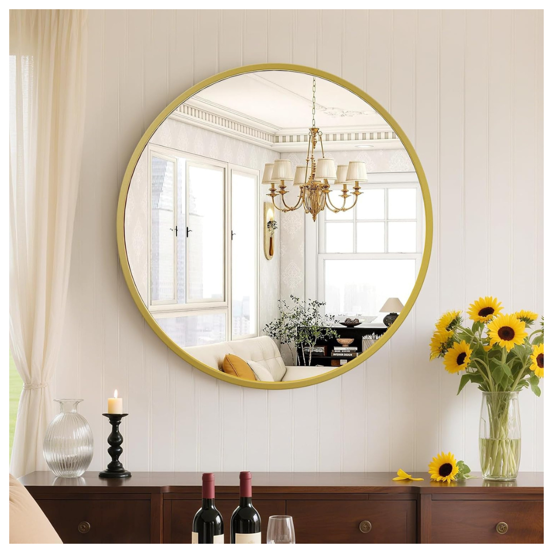 Sweetcrispy 20" Round Bathroom Mirrors For Over Sink