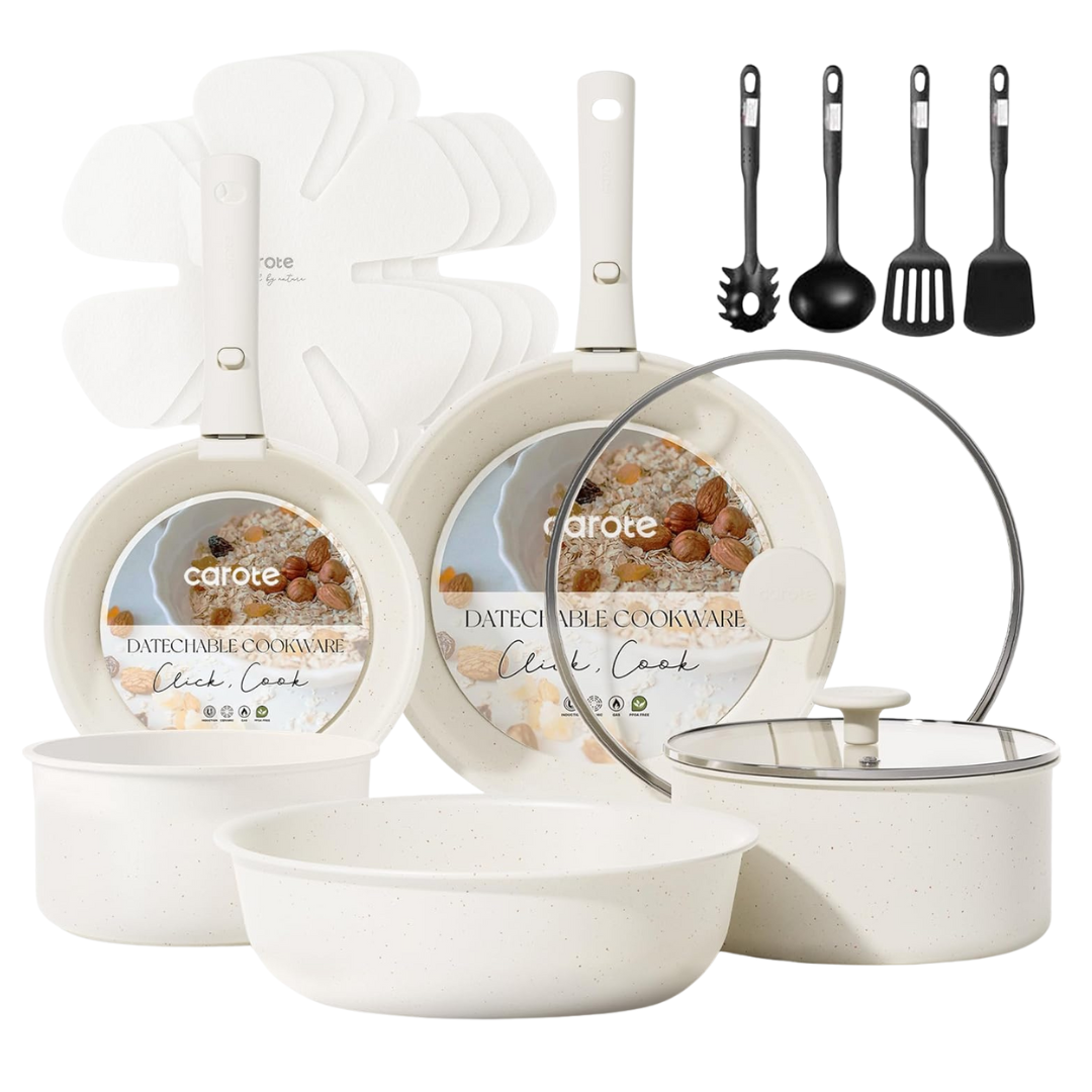 17-Piece Carote Nonstick Pots & Pans Cookware Sets