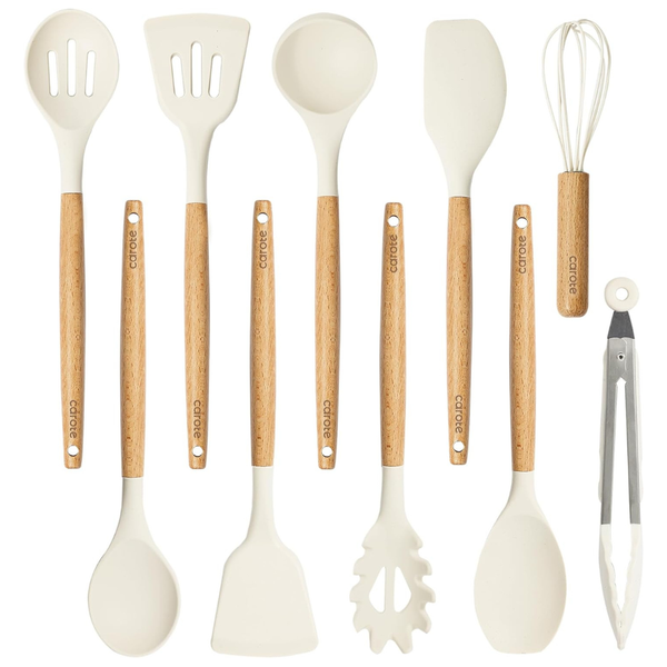 10-Piece Carote Silicone BPA-Free Kitchen Cooking Utensils Set