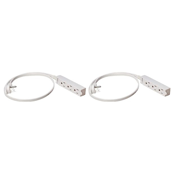 2-Pack Amazon Basics 3ft 3-Prong Indoor Extension Cord Power Strip