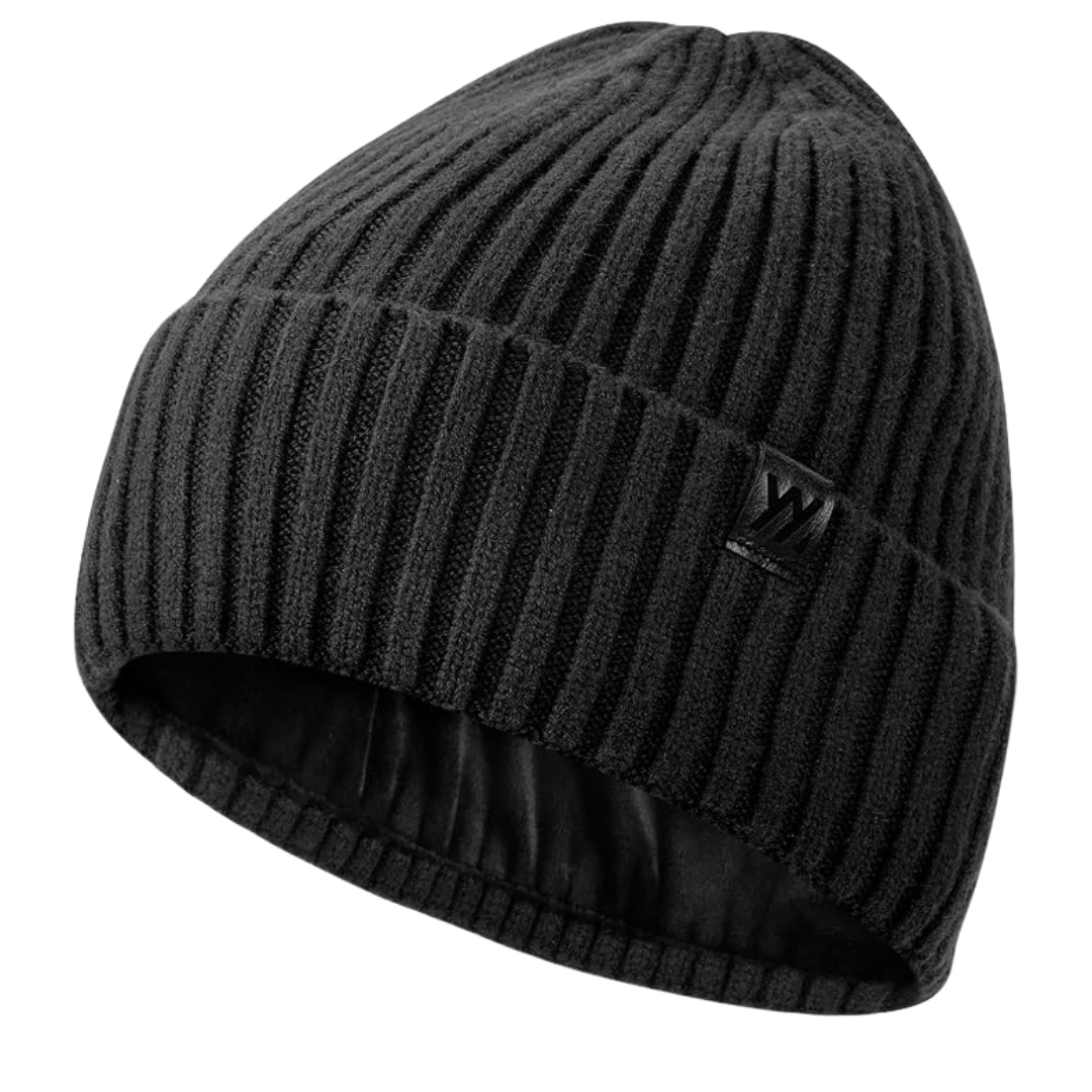 Unisex Fleece Lined Thermal Knit Winter Beanie Hat (Various)