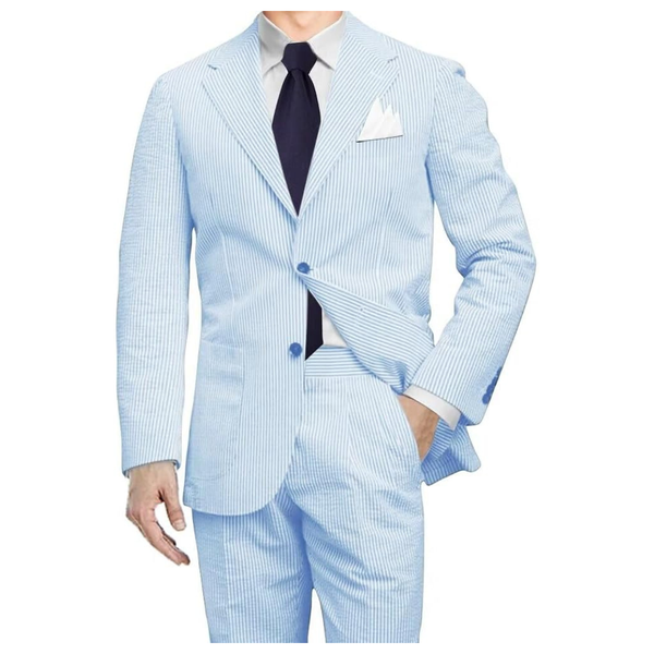 Men's 2-Piece Summer Slim-Fit Striped Blazer (Various)