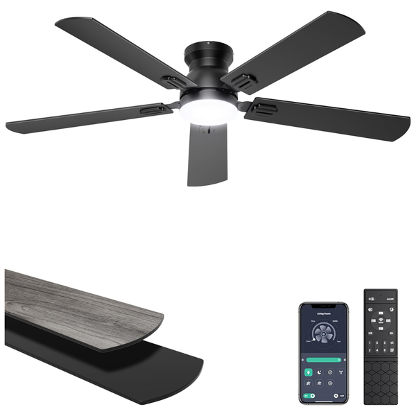 52" Ceiling Fans With Lights And Remote/APP Control