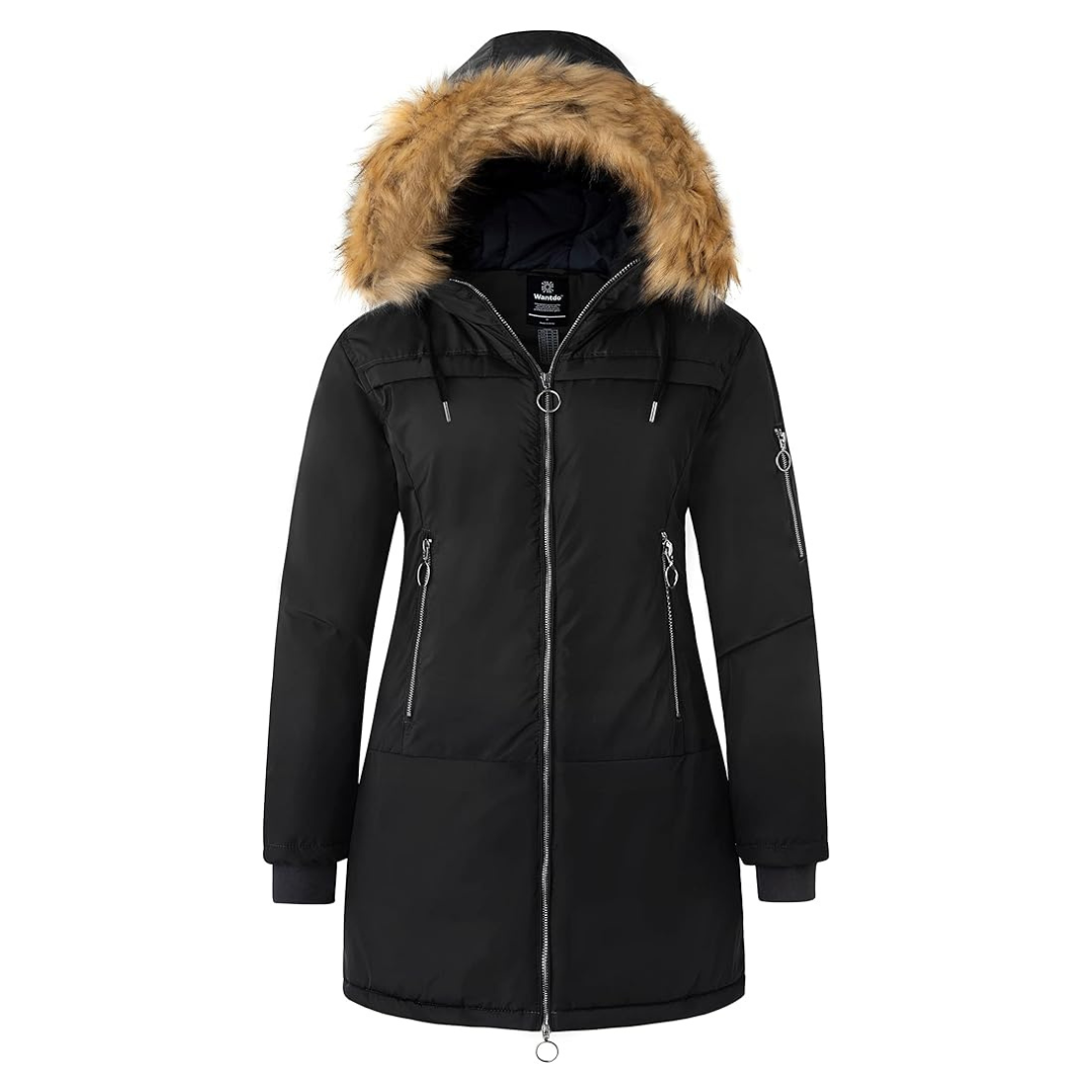 Women's Recycled Waterproof Long Winter Puffer Jacket (2 Colors)