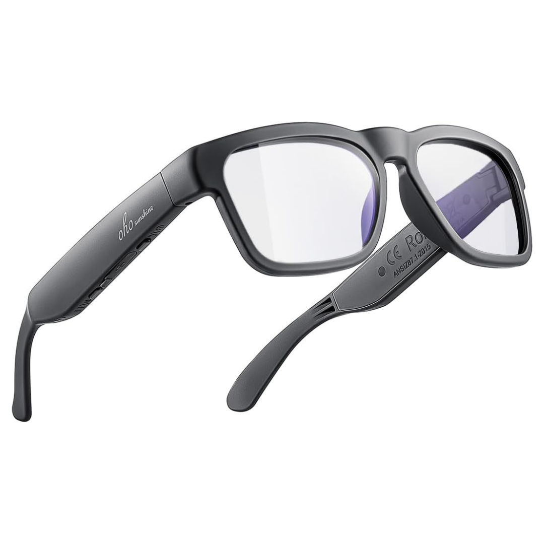 OhO Unisex Smart Safety Glasses With Bluetooth Speaker (Blue Light Lens)