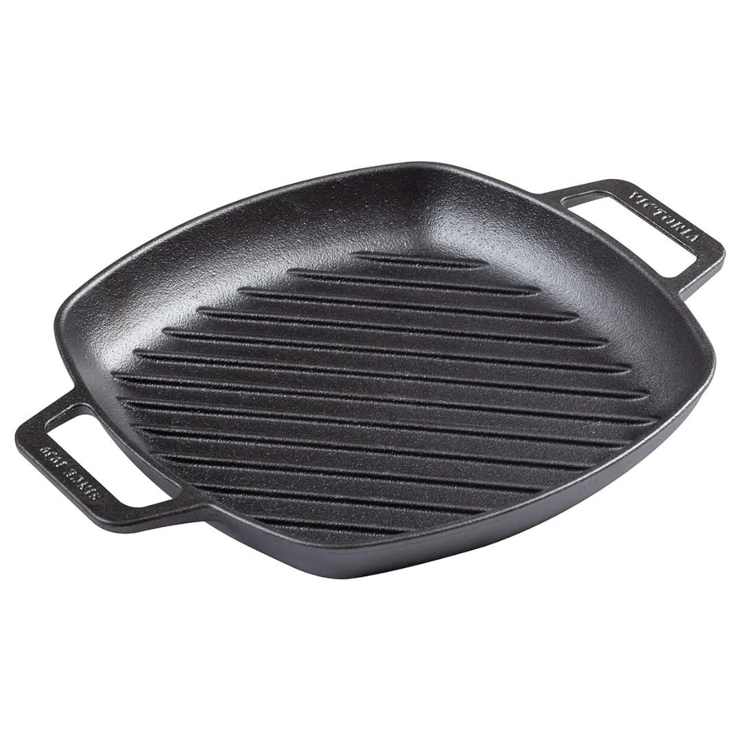 Victoria 10" Square Grill Pan With Handles