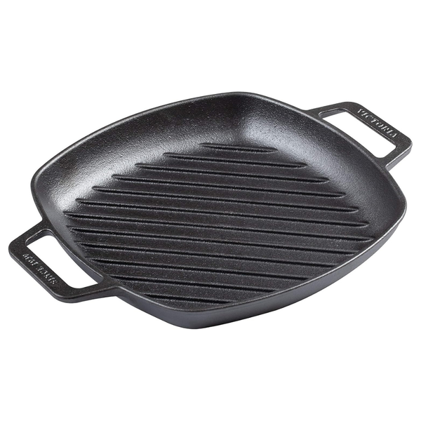 Victoria 10" Square Grill Pan With Handles