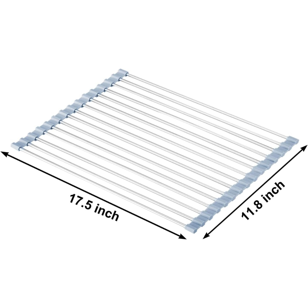17.5 x 11.8 Over The Sink Stainless Steel Dish Drying Rack
