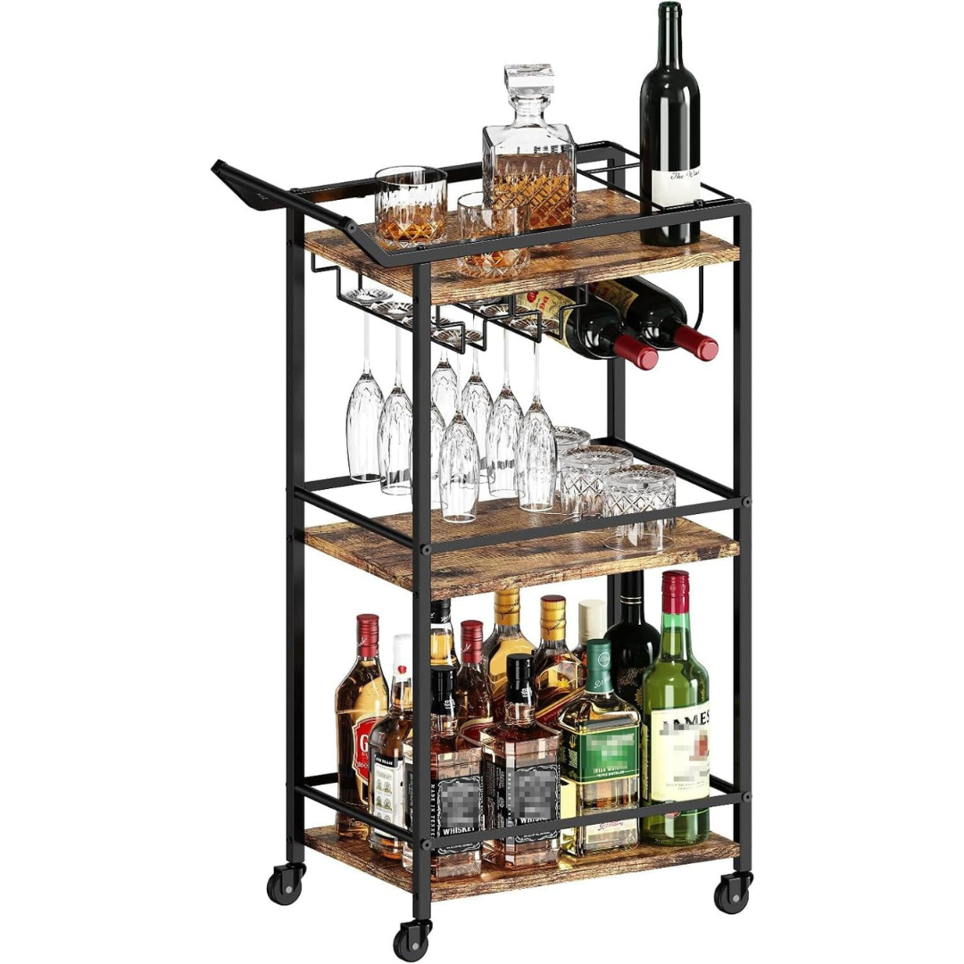 3-Tier Loteyike Mini Liquor Utility Cart