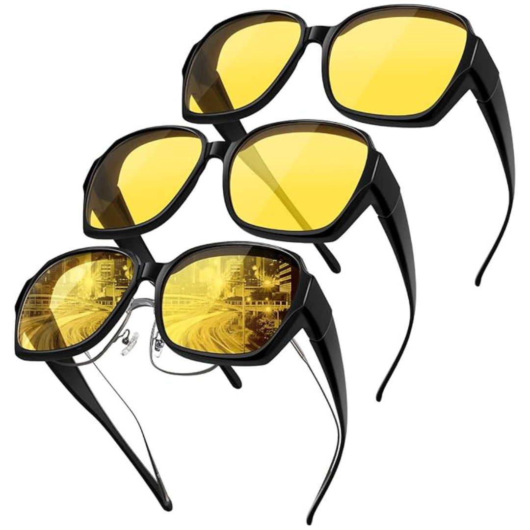 3 Pack UV Protection Polarized Night Vision Glasses