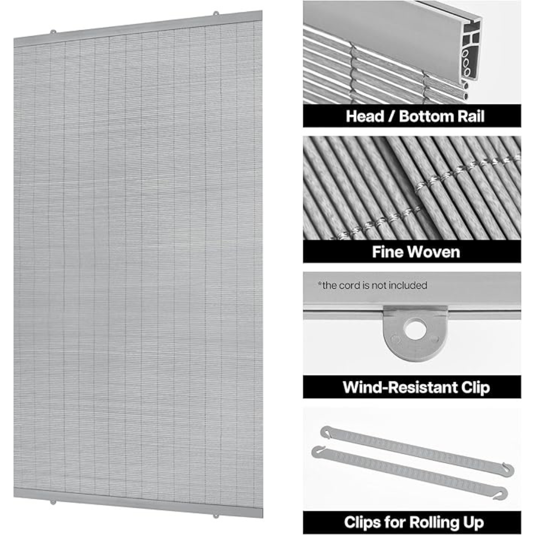 28" x 48" Cordless Roller Shades for Patio