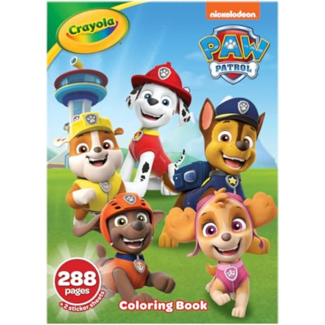 288-Pg Crayola PAW Patrol Coloring Book with Stickers