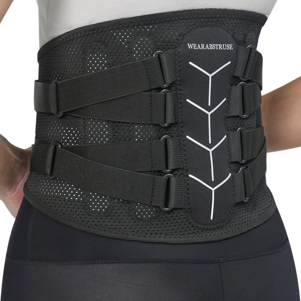 Upgraded Unisex Zoned Adjustable Lumbar Support Back Brace