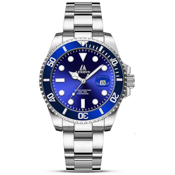 Men's Stainless Steel Waterproof Analog Quartz Watch (Various)