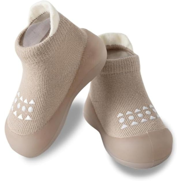 Infant Non-Slip Sock Sneakers (Brown)