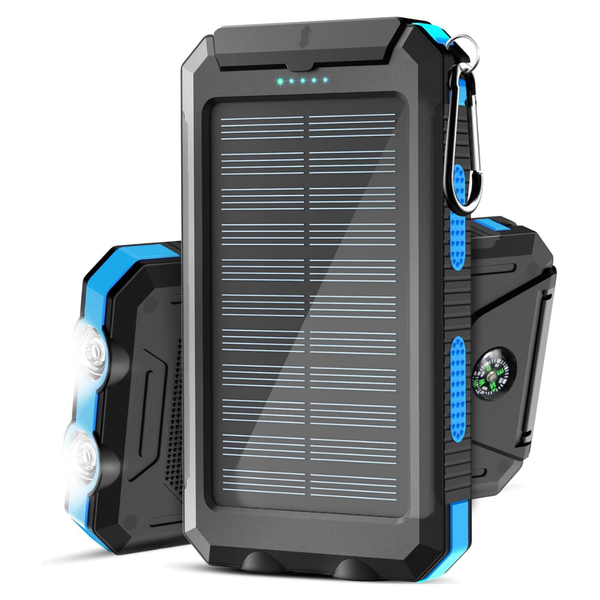 38800mAh Solar Power Bank With USB C Input/Output/LED Flashlights