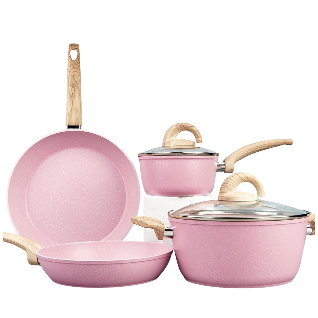 6-Piece Non Stick Ceramic Pots And Pans Cookware Set