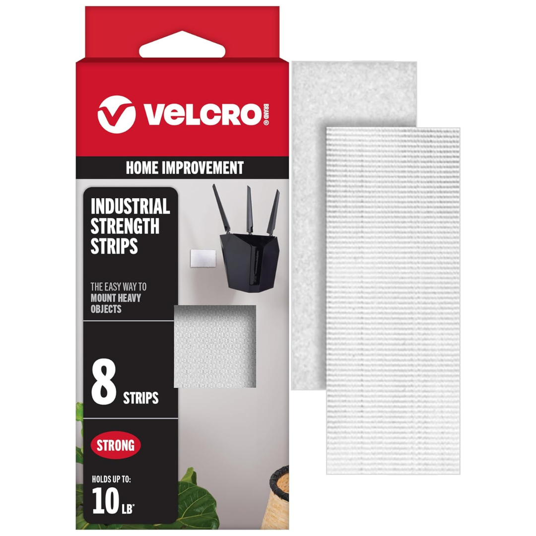 8-Pack Velcro Brand Heavy Duty Strips With Adhesive