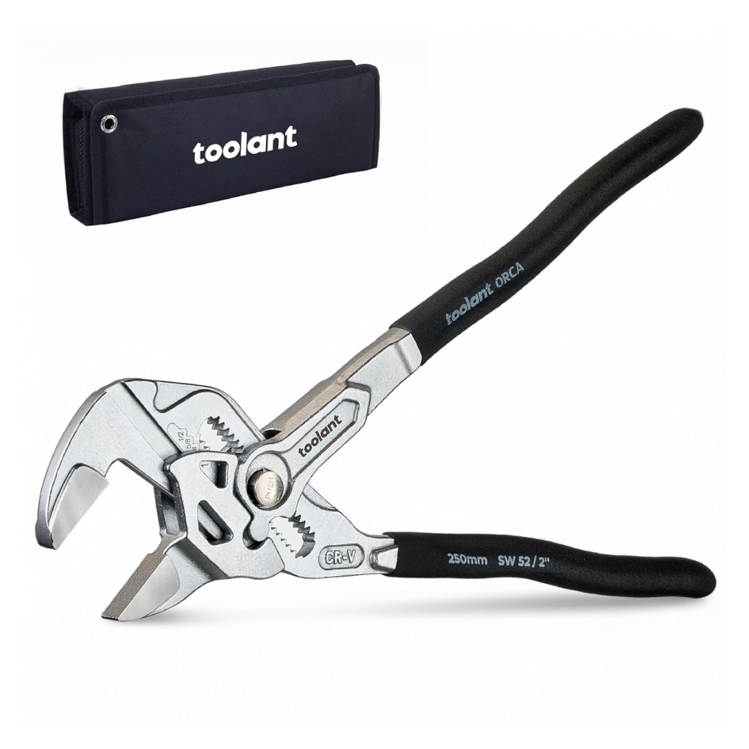 10" Toolant Chrome Plated CR-V Adjustable Pliers Wrench